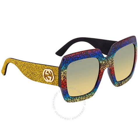 gucci gg102s|Gucci Grey Shaded Yellow Square Ladies .